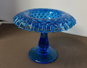 Fenton Blue Pedestal Candy Dish - Picture 1 of 8