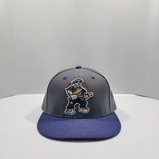 New Hampshire Fisher Cats Hat Fitted Men 7 Gray Mountain Men Logo MiLB Cap