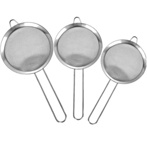 3x Tea strainers Mesh Strainer Colander set Food Medium Filter Small Sieve - Picture 1 of 12