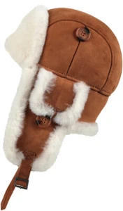 Cappello donna pelle di montone aviatore cognac - Foto 1 di 5