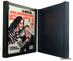 Magazine Display Frame Case Black Shadow Box Espn Rolling Stone Lot of 2 A