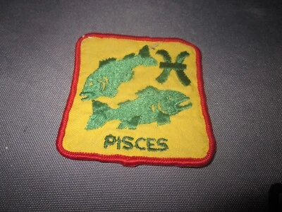 Vintage PISCES Zodiac Sign PATCH - Image 1 of 3