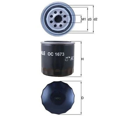 Oil Filter For Proton Satria 1.3 Genuine Mahle - Image 1 of 4