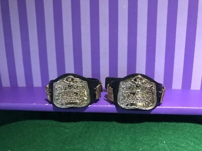 WWE Classic Tag Team Championship Title Belt Set Action Figure Jakks SHIPS FREE - Image 1 of 2