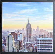 Frame Amo 24x24 Black Modern Picture or Poster Frame, 1 inch Wide Border, Smooth