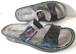 Sandalias deslizantes plataforma serpiente púrpura/negro ALEGRIA Karmen KAR-726 EE. UU. 9,5 M 10 M - Imagen 1 de 7