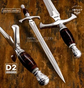 Impact Cutlery Custom Hand Made Fuller Schwert Dolch Messer Stapelleder | D2 - Bild 1 von 14