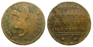 Kirchenstaat - Pius VI. Bologna - 2 Baiocchi 1796 Munt.248a - Bild 1 von 1