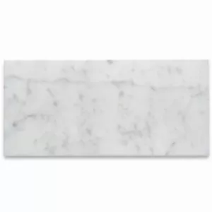 C52H 4x8 Carrara White Italian Marble Wall Floor Tile Honed Bianco Venato - Picture 1 of 11