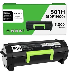 Lexmark 501 Black High Yield Toner Cartridge (50F1H00) MS310/410/510/610 - Photo 1/4