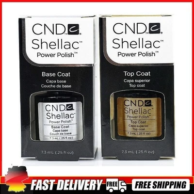 MARKENLOS CND Shellac Base & Top Coat Nagellack–verpackt – inklusive Sendungsverfolgung DE