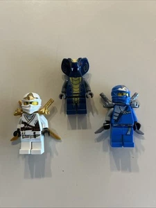 LEGO Ninjago Minifigure Slithra Snake Villain + Zane & Jay ZX Armor - Picture 1 of 2