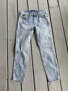 Nuevo Polo Ralph Lauren Mujer Jeans Azul 27 The Tompkins Tiro Medio Ajustado Corto - Imagen 1 de 5