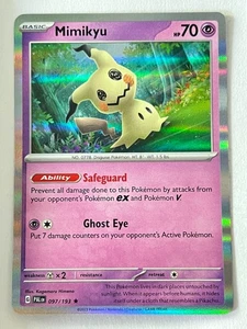 Mimikyu 097/193 Holo Rare Paldea Evolved Pokemon TCG - Pack Fresh - Near Mint NM - Picture 1 of 4