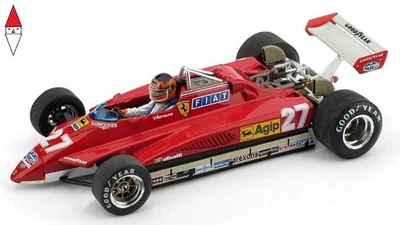 1/43 BRUMM FERRARI F1  126C2 N 27 2nd SAN MARINO IMOLA GP 1982 GILLES VILLENEUVE - Immagine 1 di 3