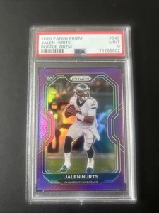 Jalen Hurts 2020 Prizm #343 púrpura 012/125 novato PSA 9 - Imagen 1 de 3
