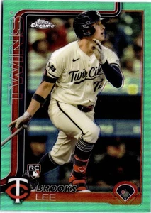 2025 Topps Chrome X Rookie Aqua Refractor Brooks Lee Twins #/199 - Picture 1 of 2