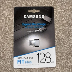 Samsung 128GB Fit Plus USB 3.1 Flash Drive Memory stick pen Drive 400MB/s -UK - Afbeelding 1 van 2