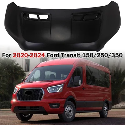 Hood Panel Fit For Ford Transit 150 250 350 2020-2024 Primed Black FO1230340C Foto 1 de 4