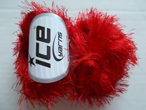 Wimperngarn von Ice Garns, rot, Menge 2, (je 81 Yds) - Bild 1 von 2