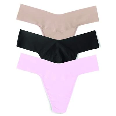 hanky panky, 292181 Breathe Natural Rise Thong Value 3 Pack Size Small - Image 1 of 4