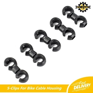 S CLIP HOOKS Brake Gear Cable Outer Housing MTB Road Bike Frame Forks Cycles  - Picture 1 of 8