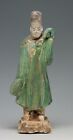 antique poterie chinoise tombe Mingqi figurine préposée gardien, statue 21cm Ming