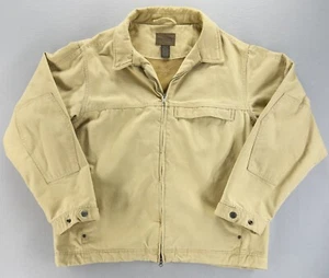 Men’s Austin Clothing Co. Detroit Jacket Size XL Cotton Beige Bomber Full Zip - Picture 1 of 18