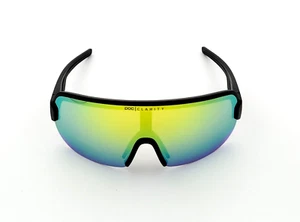 POC AIM Sphere Shield Sports Sunglasses Matte Black Frame Yellow Mirror Lens - Picture 1 of 10