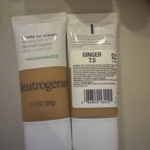 2 Neutrogena Clear Coverage Matte CC Cream, Ginger 7.5 - Picture 1 of 2