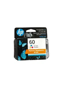 Genuine HP 60 Tri-color Ink Cartridge (CC643WN#140) - Exp 04/24~07/24 - Picture 1 of 3