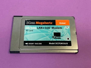 3Com Megahertz 10/100 LAN+56 Modem PC Card 3CCFEM556B (GLOBAL) - Picture 1 of 2