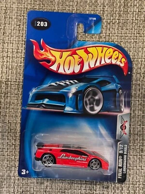 2003 Hot Wheels #203 Final Run 9/12 LAMBORGHINI DIABLO Red w/Chrome Pr5 Spokes - Image 1 of 4