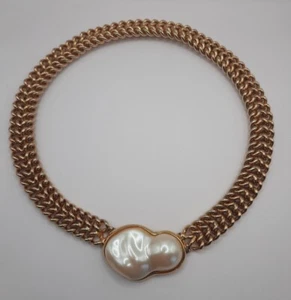 "Collana Collana Collana Ciondolo Catena Oro Les Bernard Vintage 18" - Foto 1 di 10