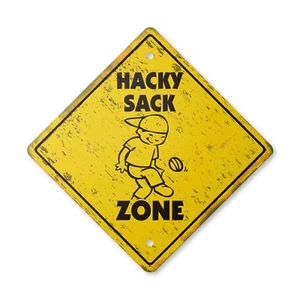 Hacky Sack Vintage Crossing Sign Xing Plastic Rustic kick college game foot sack - Picture 1 of 4