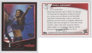 2013 Topps WWE Black Rosa Mendes #34