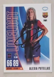 Alexia Putellas Hand Signed Panini Topps Soccer Trade Card Barcelona Fc - Picture 1 of 2