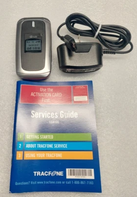 LG 410G Cellular Flip Phone Cellphone (Tracfone) - Silver - Image 1 of 4