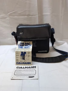 Bolso de hombro/cámara de mano acolchado vintage Cullmann de lona negra #7956 de los años 80 SGS - Imagen 1 de 22