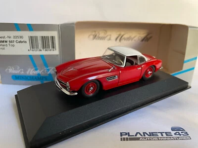 MINICHAMPS 22530 BMW 507 CABRIO HARD TOP ROT  1/43 - Photo 1/3