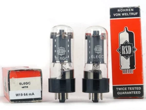 MATCHED PAIR 6L6GC RSD NOS USSR Tube Röhre 진공관  Lampe TSF Valve Valvola 真空管 - Picture 1 of 2