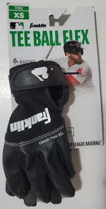 Franklin TeeBall Flex Size XS Little League Baseball Batting Gloves Black - Picture 1 of 3