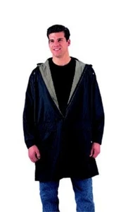 Rothco Reversible 3/4 Length Rain Parka - Black/Olive Drab - Picture 1 of 1