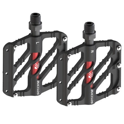 Pedal de bicicleta 9/16" 3 rodamientos pedales planos/plataforma MTB bicicleta de carretera apto para Shimano EE. UU. Foto 1 de 4