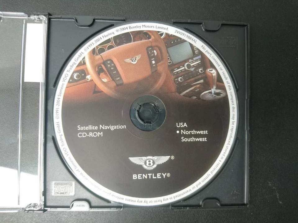 Bentley Satellite Navigation CD ROM DVD Rom USA Northwest Southwest 3W0919884AL - Image 1 of 1