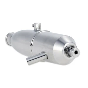 Scarico RC in Alluminio 102009 per HSP 1:10 Nitro Buggy Parts Silver - Imagen 1 de 3