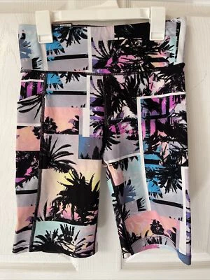 NWT - Calvin Klein Womens Multicolor Tropical Biker Shorts - Size SMALL - Image 1 of 4