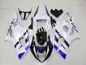 Kit de carenado de carrocería de inyección ABS 2003 GSXR1000 2004 blanco azul gris GSXR1000 - Imagen 1 de 6