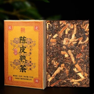 250g Tangerine Peel Puerh Ripe Tea 2014 Year Yunnan Orange Peel Cooked Pu'er Tea - Picture 1 of 7