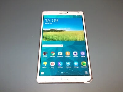 Samsung Galaxy Tab S 8.4 SM-T700 White Wi-Fi Android Tablet - Cracked / Working - Image 1 of 4